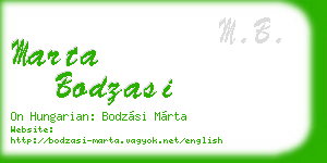 marta bodzasi business card